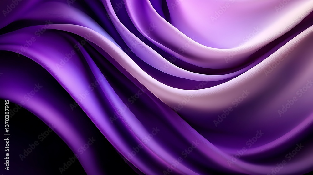 Obraz premium Abstract Purple Silk Waves: A Symphony of Shades and Textures