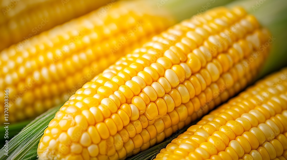 Fresh Corn on the Cob Close-up Fresh Corn on the Cob Close-up