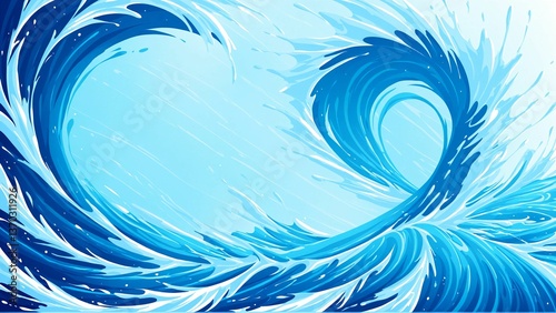 xplosive Water Splash and Wave Effect Illustration Background in Blue Gradient
青いグラデーションで描かれた水の爆発と波のエフェクト背景イラスト