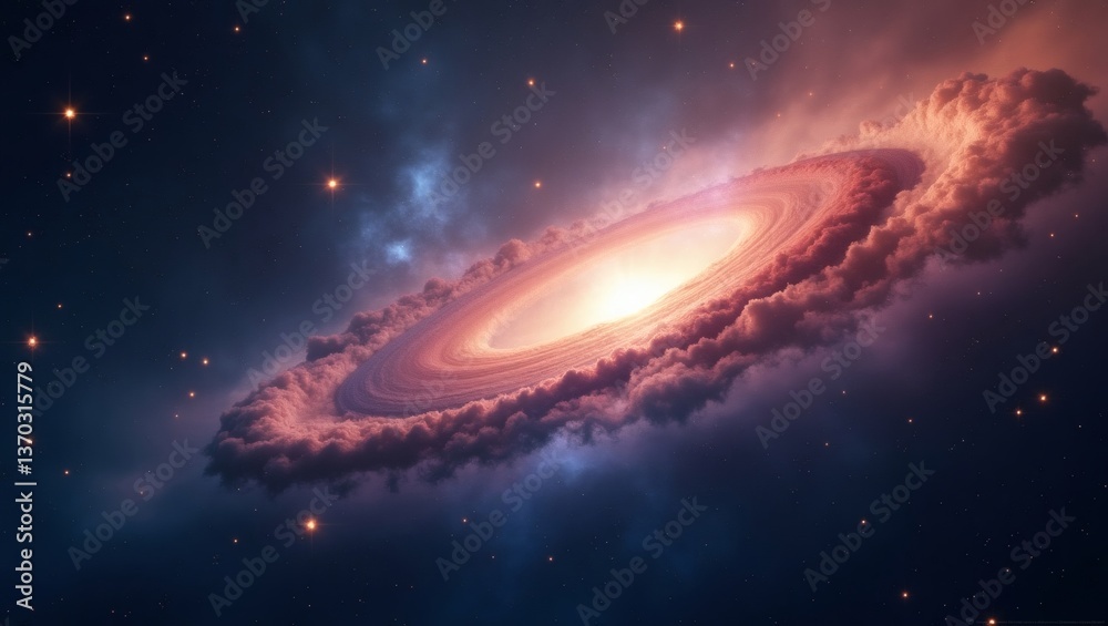 Fototapeta premium an extraordinary view of the majestic galaxy. It has captivating colors and celestial bodies. The image evokes a sense of mystery and wonder