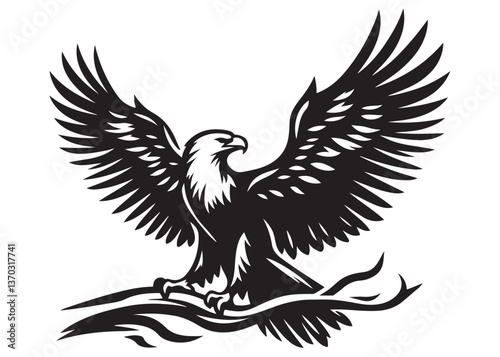 eagle flying logo silhouette vector, eagle logo icon silhouette, bald eagle silhouette, black american eagle flying logo silhouette, flying eagle bird silhouette isolated on white background