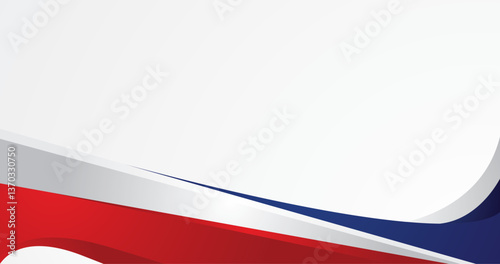 Modern red blue white geometric background