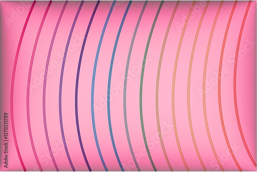 Fototapeta Naklejka Na Ścianę i Meble -  Pink Colour 3D Abstract Background In Twisted Striped Lines With Different Colours