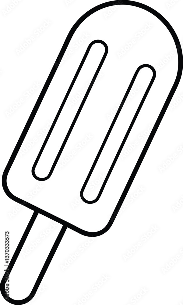 Popsicle Line Art Vector Popsicle Line Art Vector