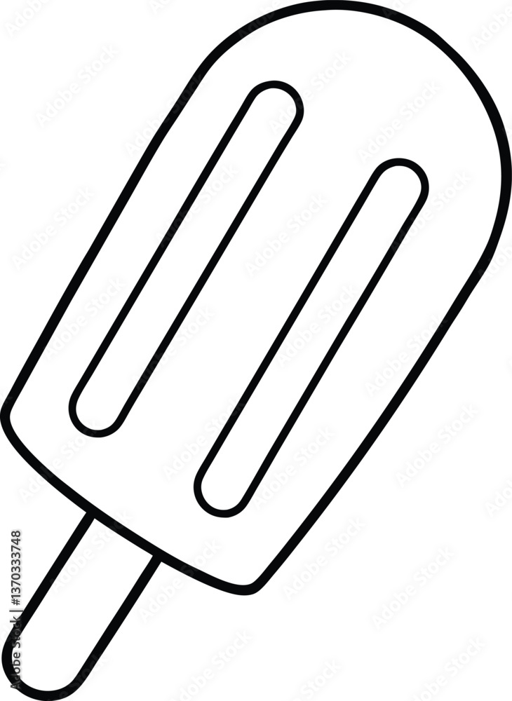 Popsicle Line Art Vector Popsicle Line Art Vector