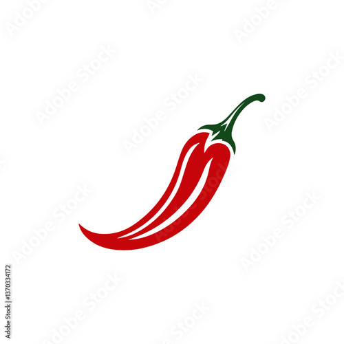 Spicy Chili Pepper Silhouette Vector, Black and White Hot Pepper Illustration, Fiery Spice Symbol, Minimalist Jalapeño Artwork, Mexican Cuisine Ingredient, Simple Chili Icon, Organic Food Design
