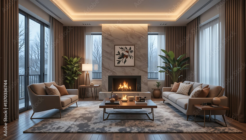 Fototapeta premium modern living room