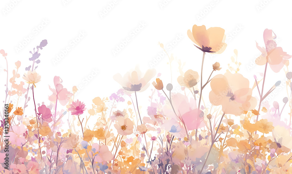 Obraz premium Floral flower vector Illustrations on white background