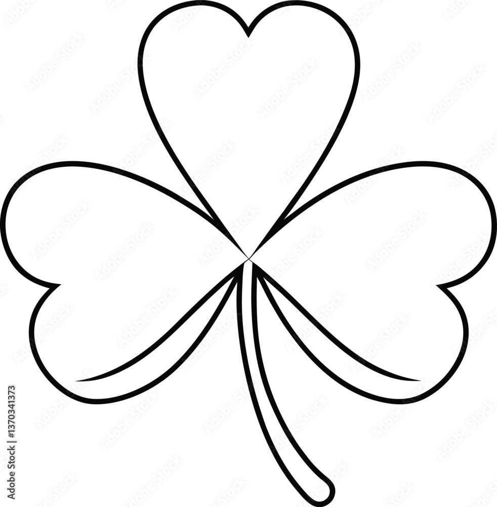 Shamrock Line Art Vector Shamrock Line Art Vector