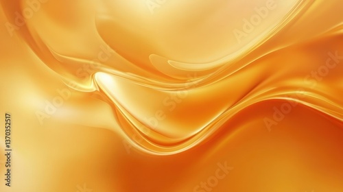 Abstract waves in golden hues create a smooth, fluid, and vibrant pattern.