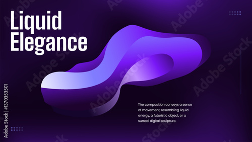 Liquid Elegance – Futuristic 3D Abstract Flow Design Symbolizing Fluidity, Motion, and Digital Artistry