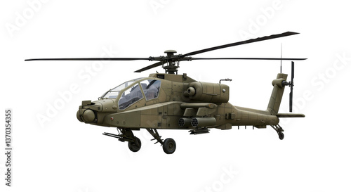 Isolated Military Helicopter