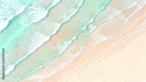 Wallpaper Mural Pastel Beach Waves: Serene Coastal Texture Torontodigital.ca
