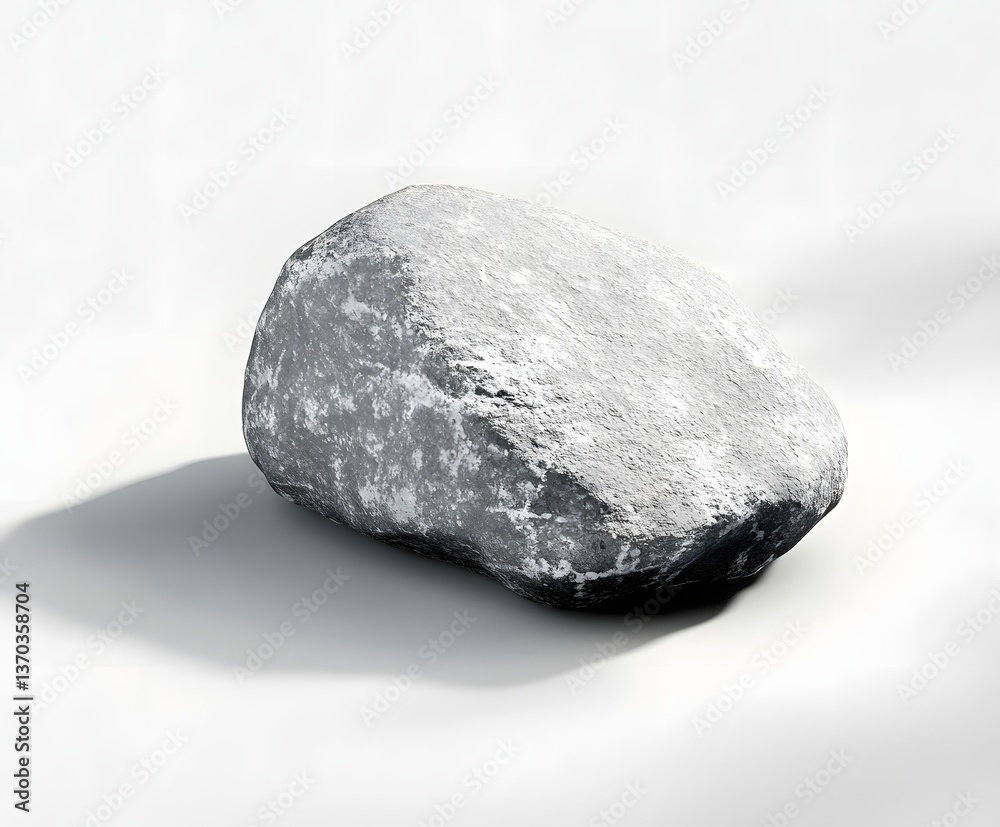 Stone's Solitude: A solitary gray stone rests calmly. Its textured surface catches the light, casting a subtle shadow that enhances its grounded presence. A raw. Stone's Solitude: A solitary gray stone rests calmly. Its textured surface catches the light, casting a subtle shadow that enhances its grounded presence. A raw.