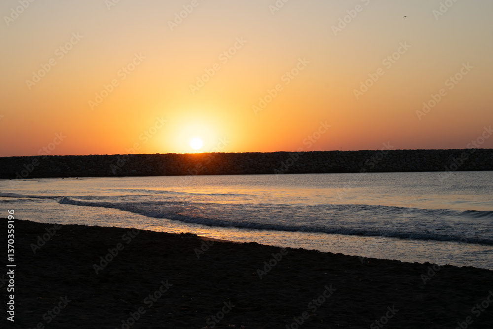 sunset on the beach sunset on the beach