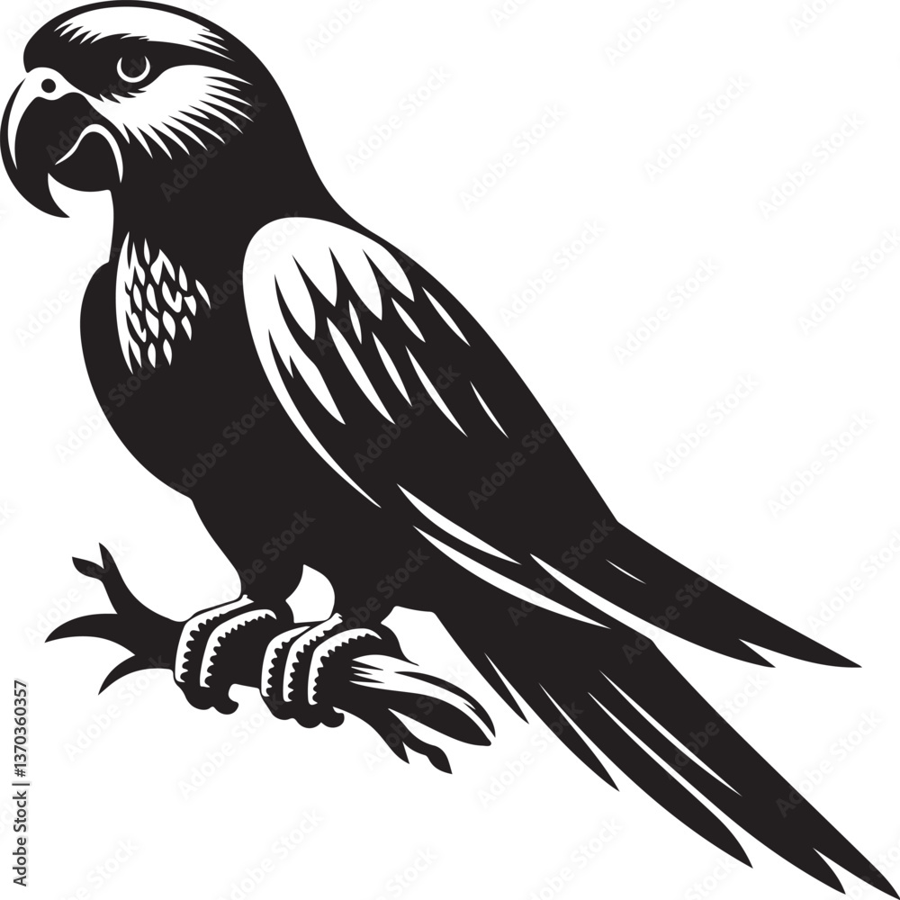 Obraz premium parrot sihouette collection