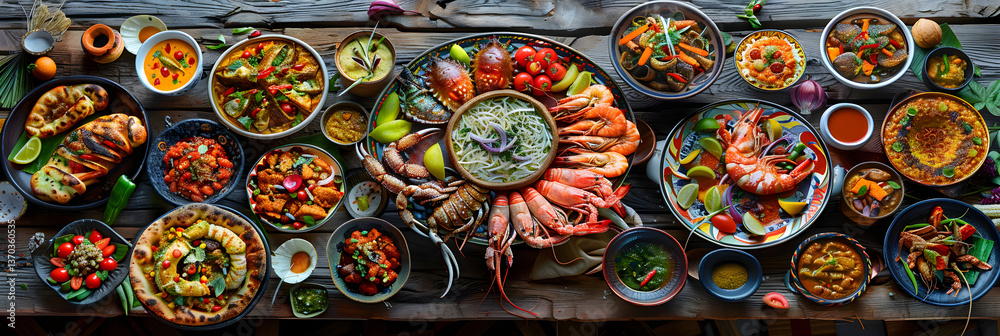 An Exotic Culinary Journey: Vibrant Spread of Traditional Zanzibar Dishes An Exotic Culinary Journey: Vibrant Spread of Traditional Zanzibar Dishes