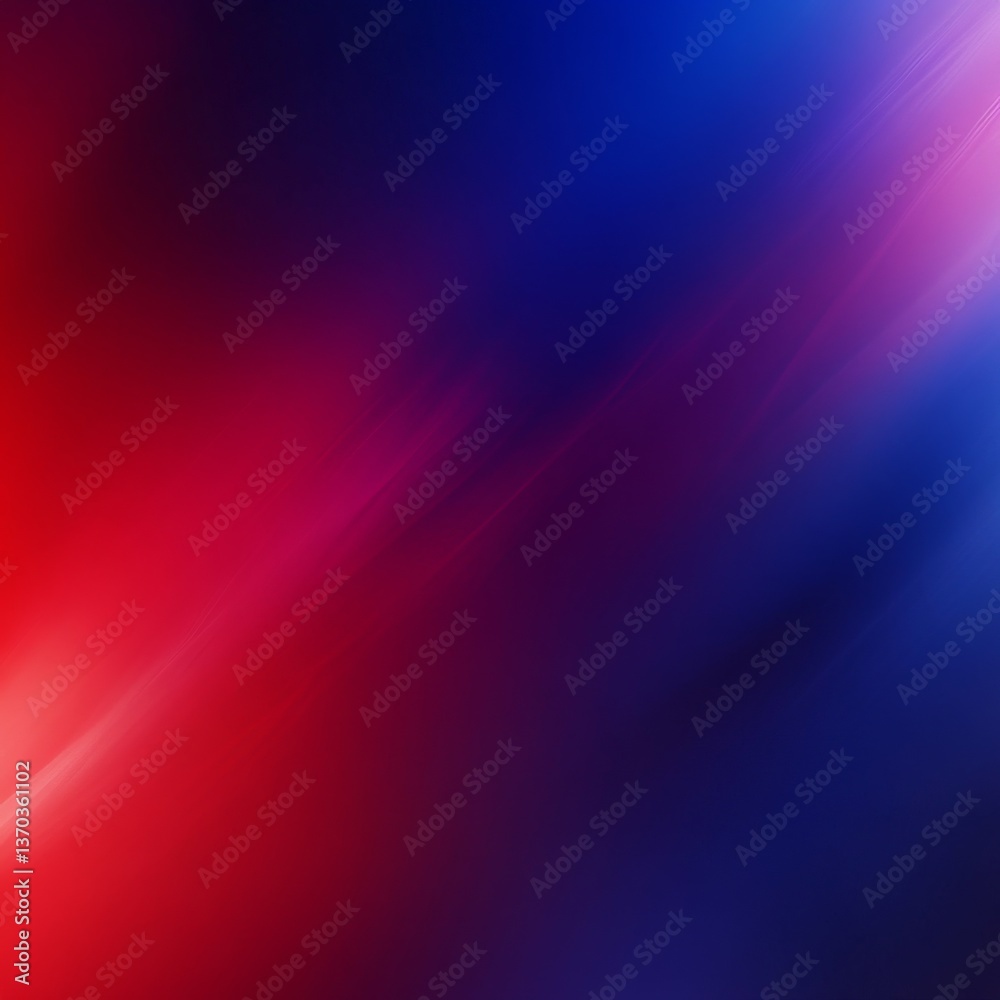 Fototapeta premium Vibrant Red and Blue Abstract Background with Smooth Gradient and Light Streaks, Modern Digital Art