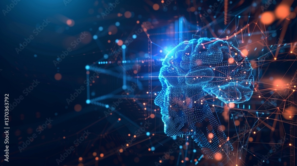 Artificial intelligence. Technology web background. Virtual concept Artificial intelligence. Technology web background. Virtual concept