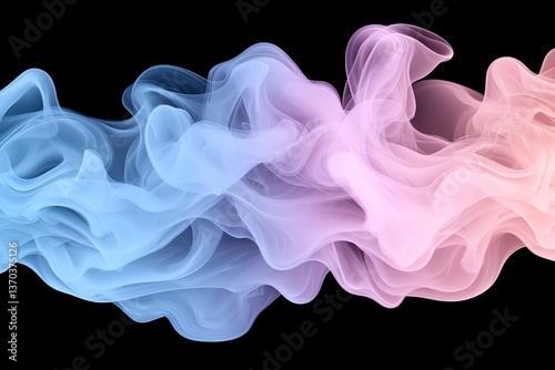 Colored Smoke Wisps Forming Delicate Shapes on Black Background, Abstract Smoke Art, Ethereal Smoke Patterns, Vibrant Smoke Swirls, Colorful Smoke Effect, Creative Smoke Design