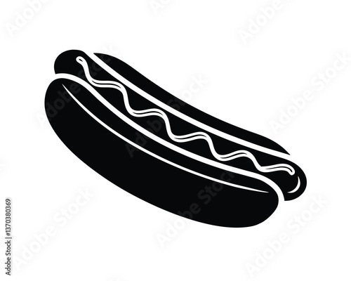 Hotdog vector illustration, Hotdog icon