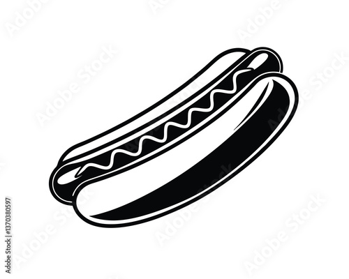 Hotdog vector illustration, Hotdog icon