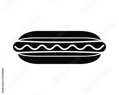 Hotdog vector illustration, Hotdog icon