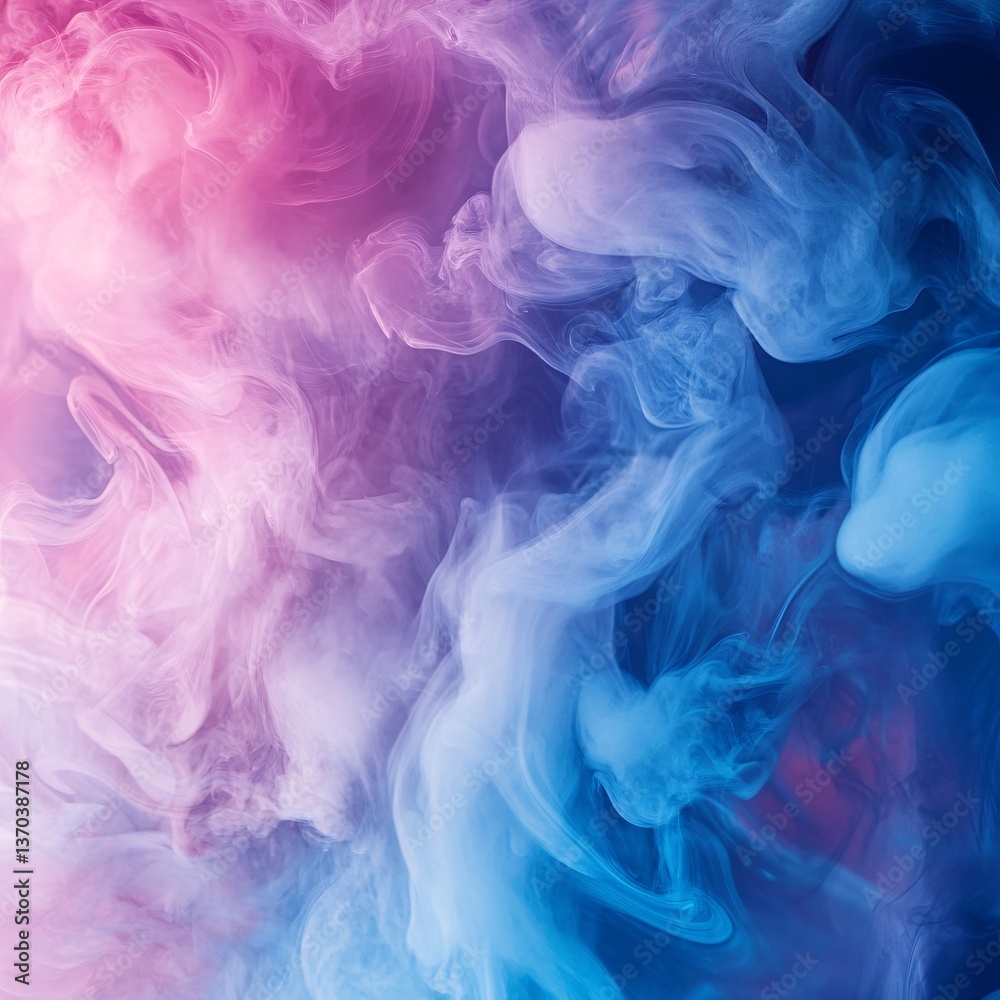 Mesmerizing Pastel Iridescent Smoke Flowing Elegantly in the Air