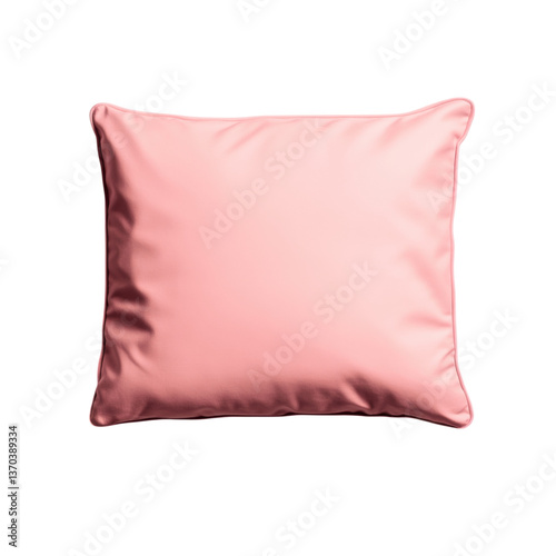 soft pink pillow with smooth texture, perfect for home decor and adding cozy touch to any room isolated on a transparent background