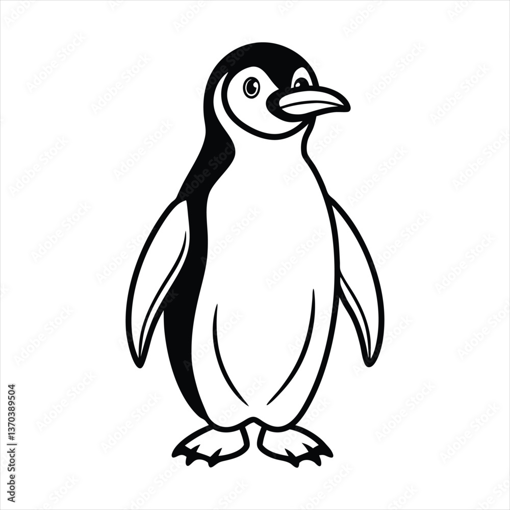 Fototapeta premium vector illustration of a penguin