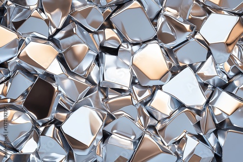 Reflective Zirconium Metal Fragments with Crystalline Formations, Illuminated to Highlight Industrial Durability, Corrosion Resistance, and Metallic Luster, Ambient Lighting, Industrial Materials