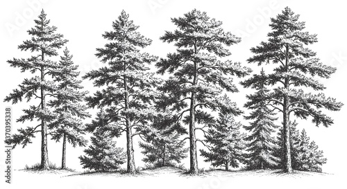 Pine Forest Sketch