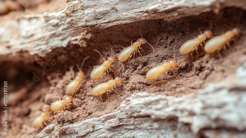 Termites on the ground