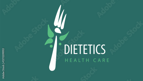Logo for dietetics. Vector illustration