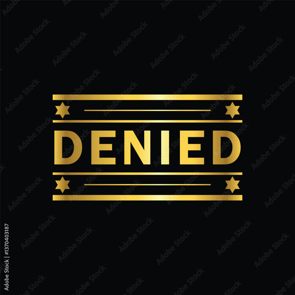  gold color  denied rubber stamp, flat education label minimalist design for digital and print projects
 Graphic Design Icons Making a Huge Impact on Visual Aesthetics