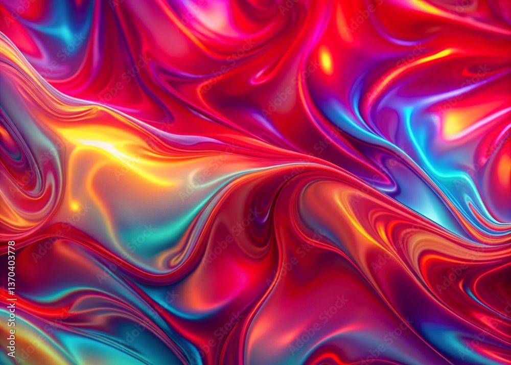 Fototapeta premium Beautiful Abstract Holographic Iridescent Liquid Backgrounds