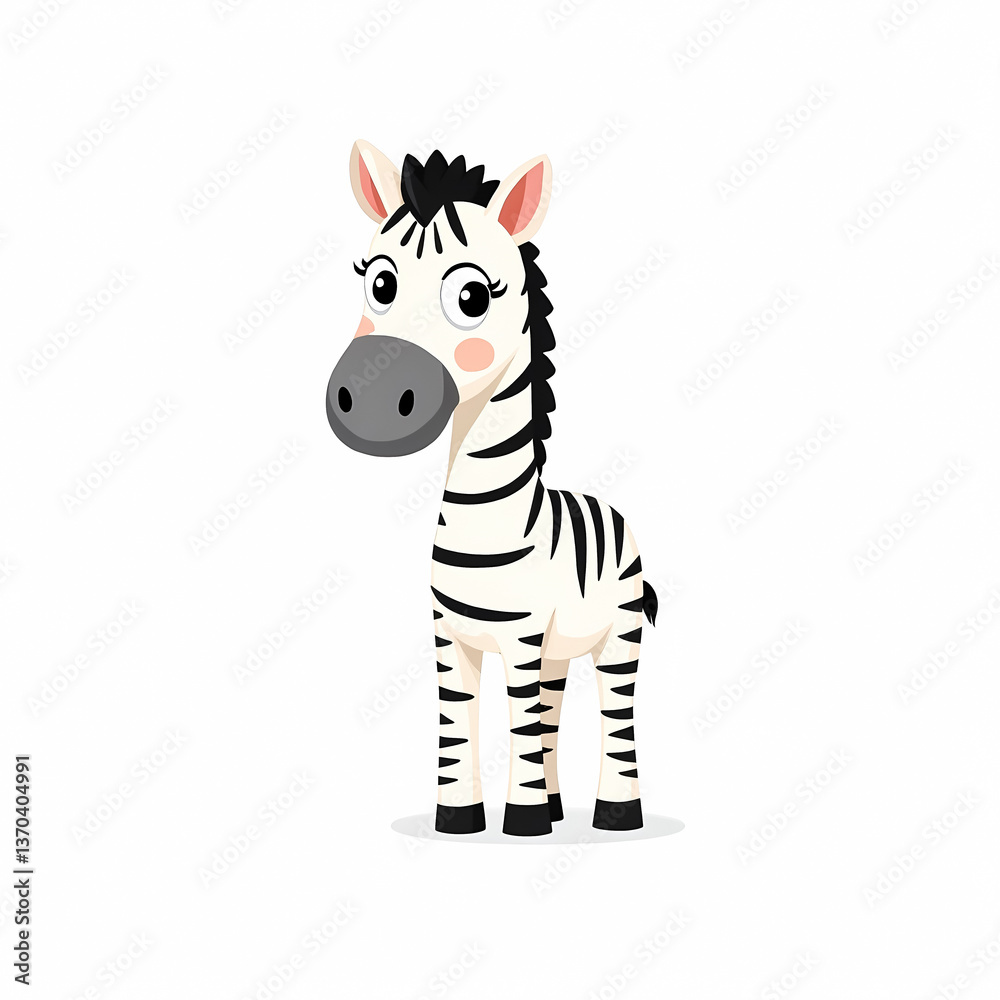 Fototapeta premium adorable baby zebra cartoon