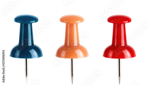 push pin Isolated On PNG Transparent and White Background 