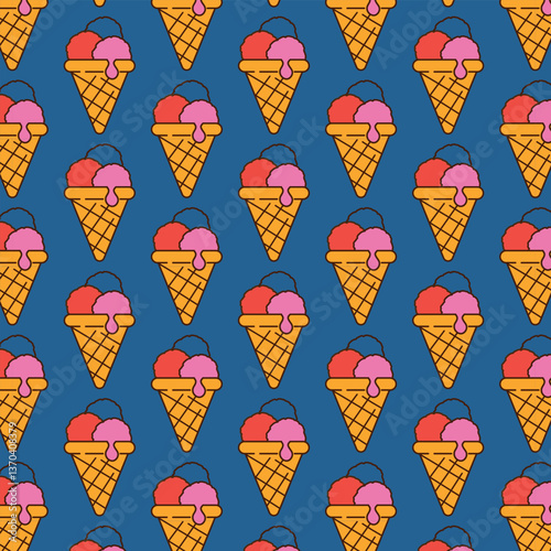 ice cream cones pattern brings summer joy