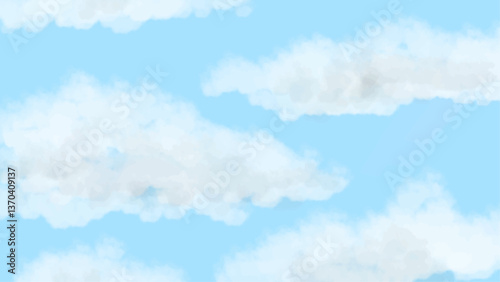 Blue Sky with White Clouds