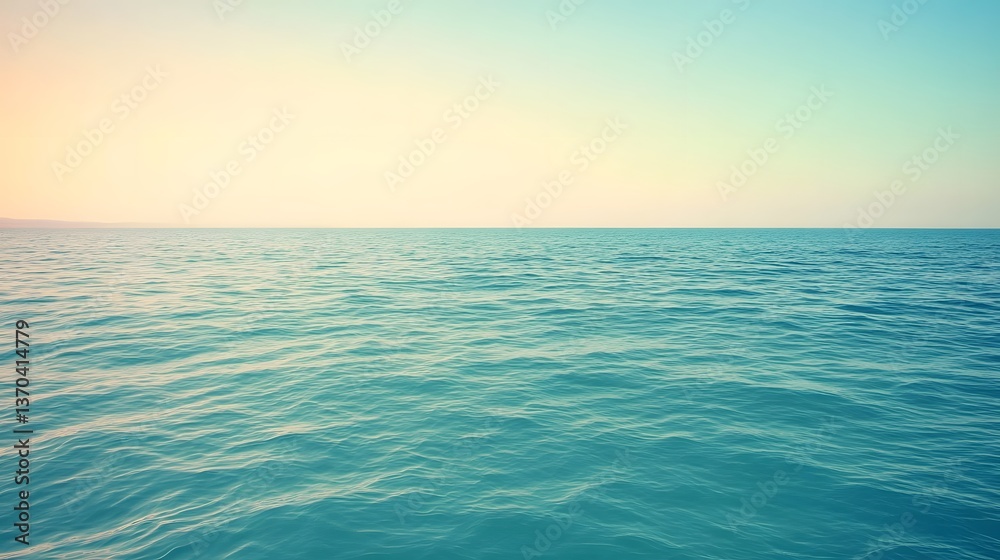 Obraz premium Calm Ocean Water Summer Sunset Seascape