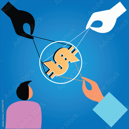 man dreaming to become a millionaire vector design clean and unique latest illustration