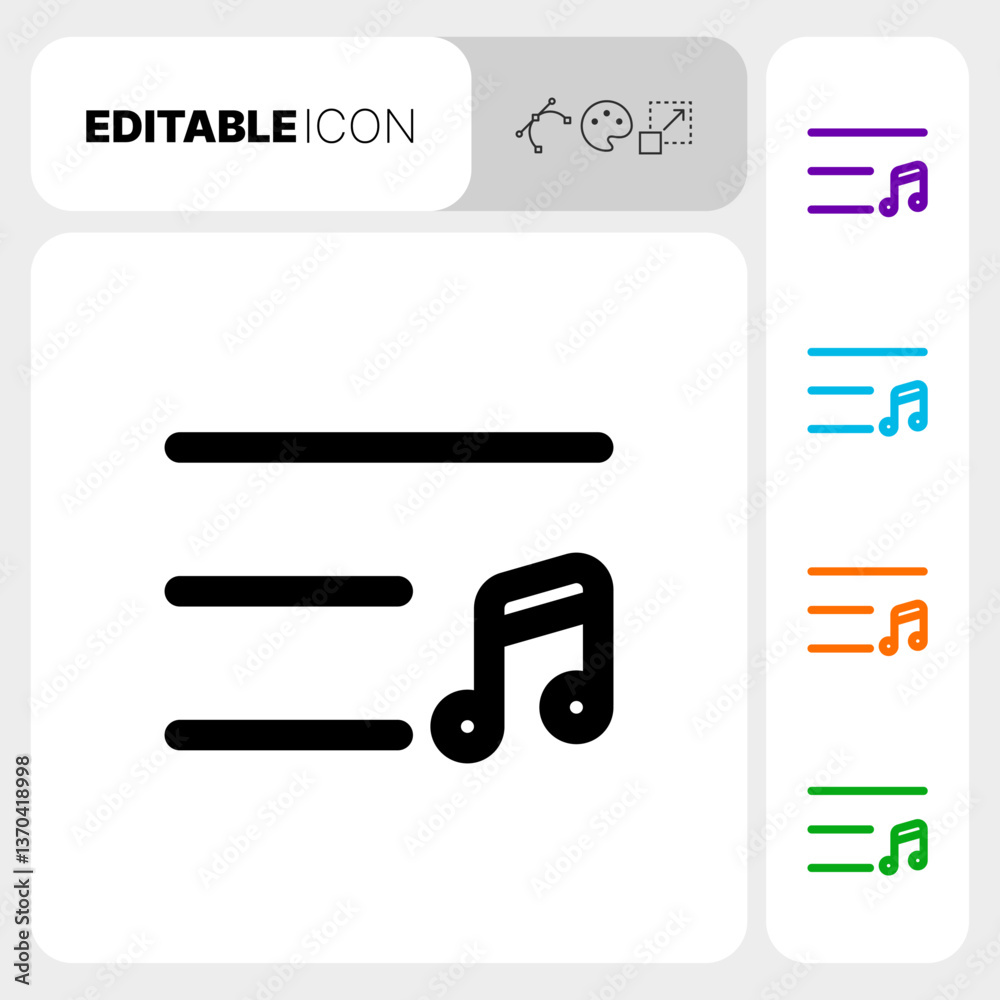 Playlist icon symbol. Playlist icon symbol.