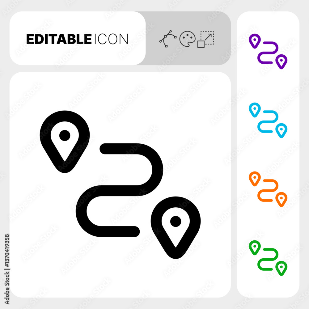 Location or map pin icon symbol. Location or map pin icon symbol.