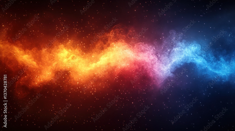 Naklejka premium Abstract cosmic flames