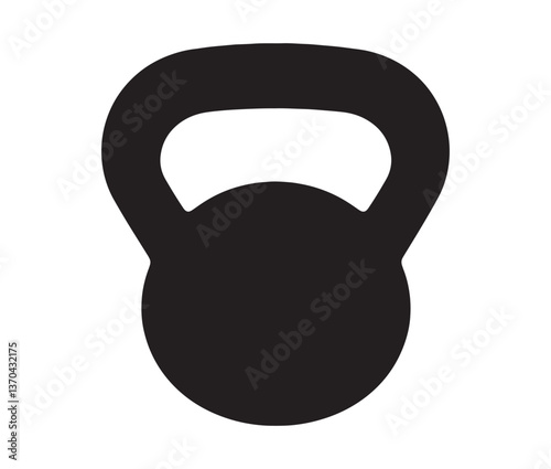 Dumbbell isolated on white background. Weight isolated on white background. strength training kettlebell workout design