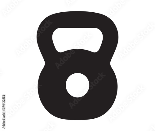 Dumbbell isolated on white background. Weight isolated on white background. strength training kettlebell workout design