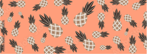 Charming Pineapple and Citrus Mix Seamless Pattern for Fresh Look