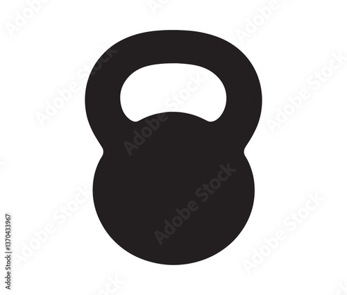 Dumbbell isolated on white background. Weight isolated on white background. strength training kettlebell workout design