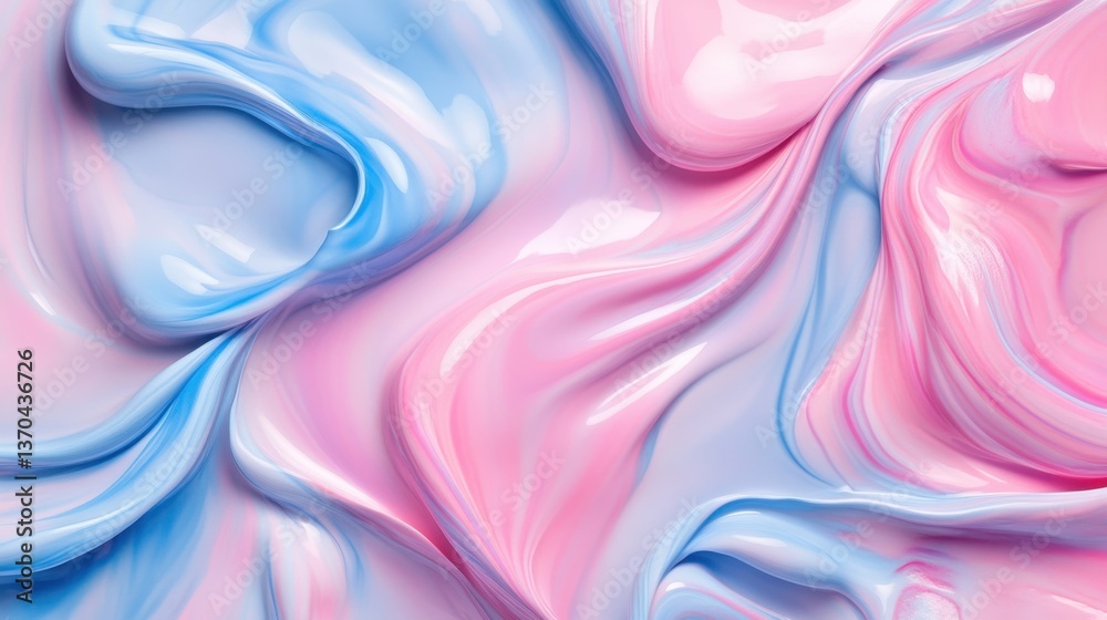 Obraz premium A mix of pastel paint splashes creating a soft and elegant abstract wallpaper in crisp K resolution